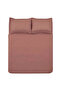 Helios 100% Cotton Double Duvet Cover Set Dusty Rose - 6