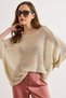 Women's Stone Boat Neck Bat Mercerized Knitwear Blouse Blz-19003277 - 4