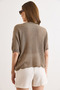 Women's Mink Wrap-Front Mercerized Knitwear Blouse Blz-19003276 - 6