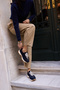 Pelluna Women's Dark Blue Genuine Leather Suede Sneaker - 3