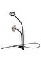 Selfie Ring Light with Cell Phone Holder Stand for Live Stream/Makeup, LED Camera Lighting [3-Light