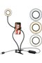 Selfie Ring Light with Cell Phone Holder Stand for Live Stream & Makeup,LED Camera Light with Lazy B