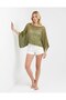 Perforated Oversize Boat Neck Knitwear Blouse Ss26Bz0126 - 2
