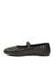 Black Belted Lightweight Women's Ballerina Shoes K-301 Z - 4
