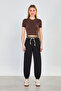 Women's short sleeve basic bodysuit - dark brown - 3