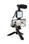 Smartphone & Camera Vlogging Studio Kits Video Shooting Photography Suit with Microphone LED Fill Li