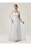 Lace Embroidered Evening Dress with Cape 10561