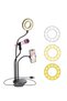 Selfie Ring Light Stand with Microphone Holder,LED Ring Light for Live Stream/Makeup/YouTube Video -