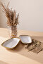 Shizen Cream Tetra Kayık Plate 28 cm 2 Pieces Q44 - 3