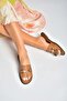 Y291873003 Tan Genuine Leather Women's Slippers - 3