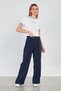Women's Loose Trousers with Elastic Waist - Indigo - 3