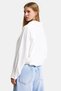 Women's White Color W5 Oversize Special Organic Fabric Design Shirt Jacket - 6