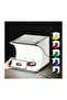 Portable Shooting Tent with Shadowless Bottom and Light Lamp Panel Pad Set – White Professional Phot - 3