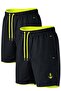 2-Piece Pocket Zipper-Lined Colorful Swim Shorts