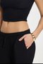 Women's Slim Fit Narrow Cut Crew Neck Sleeveless Textured Black Wrinkled Blouse - 4