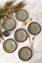 Reaktif Green Line Cake Plate 21 cm 6 Pieces Q84 - 5