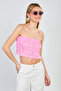 Women's gipeli strap crop top - pink