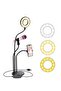 Selfie Ring Light Stand with Microphone Holder,LED Ring Light for Live Stream/Makeup/YouTube Video -
