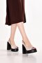 Genuine Leather Platform Heeled Sandals Pkr.66005 Ice Gray - 4