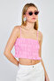 Women's gipeli strap crop top - pink - 4