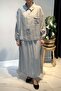 Pocket Detailed Skirt Suit 59143 Gray - 6