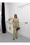 Women's Raw Linen Set - Stylish Two-Piece Set with Waist Tie and Button Detail - 6