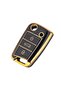 Seat Leon Ateca Ibiza Tarroca Arona Compatible Luxury Black Gold Key Protection Case Hard Glossy Cover