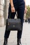 Women's Hand and Shoulder Bag - Stylish Design with Gold Clover Detail - 3