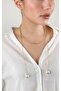 Pearl Figured Ball Chain Necklace - 3