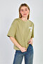 Women's Matcha Printed Oversize T-Shirt - Olive - 2