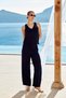 Sleeveless Button Detail Sports 2-Piece Set Cossybyaqua 26717-44 - 2
