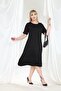 Short Sleeve Above Knee Summer Comfortable Cut Plus Size Viscose Dress - 3