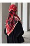 Cotton Soft Mihrâ Pattern Scarf-Rose - 6