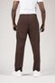 Double Pleated Wide Leg Baggy Summer Fabric Trousers with Elastic Waist at the Back - 4