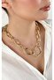 Geometric Shaped Gold Chain Necklace - 2