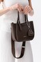 Cherry Charml Medium Size Soft Leather Look Large Volume Bitter Brown Women's Shoulder Bag Pbu1107 - 5