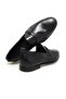 Black Color Laceless Genuine Leather Leather Sole Men's Shoes - 2
