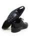 Black Color Lace-Up Genuine Leather Men's Shoes - 2