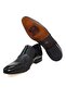 Black Color Laceless Genuine Leather Leather Sole Men's Shoes - 3