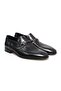 Black Color Laceless Genuine Leather Men's Shoes