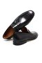 Black Color Laceless Genuine Leather Men's Shoes - 2