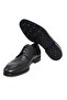 Black Color Lace-Up Genuine Leather Men's Shoes - 3