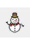 Pixel Snowman Christmas Sticker