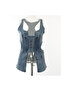 Trendy Stretch Denim Hollow Tank Top - 3