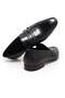 Black Color Laceless Genuine Leather Men's Shoes - 2