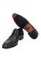 Black Color Lace-Up Genuine Leather Men's Shoes - 3