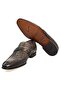 Green Laceless Genuine Leather Leather Sole Men's Shoes - 3