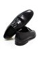 Black Color Laceless Genuine Leather Men's Shoes - 2