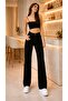Cocu Black Lycra High Waist Palazzo Jean Trousers - 2