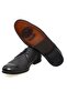 Black Color Lace-Up Genuine Leather Leather Sole Men's Shoes - 3